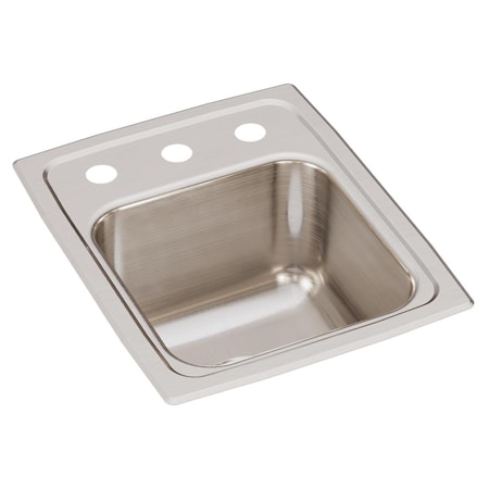 Elkay Gourmet Stainless Steel 13 X 16 X 7-5/8 Single Bowl Top Mount Sink LRQ13163